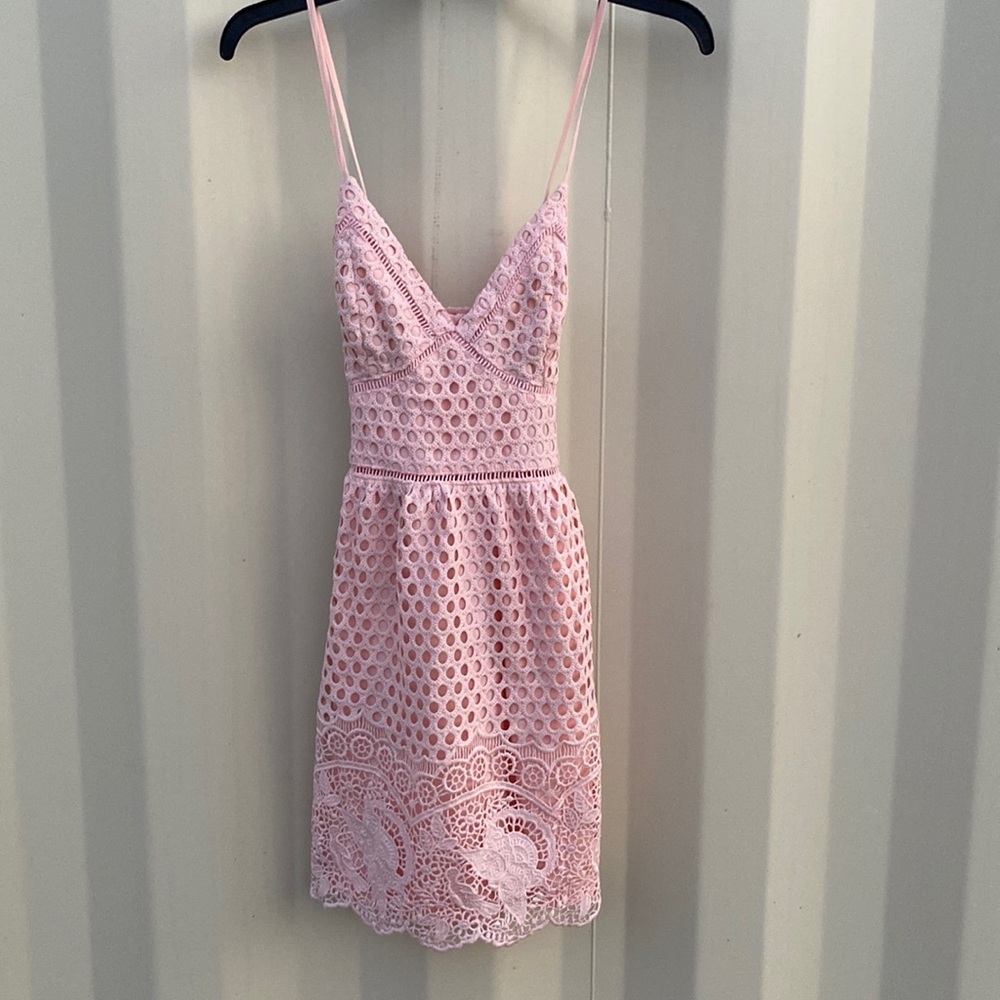 Eyelet midi abercrombie & fitch dress